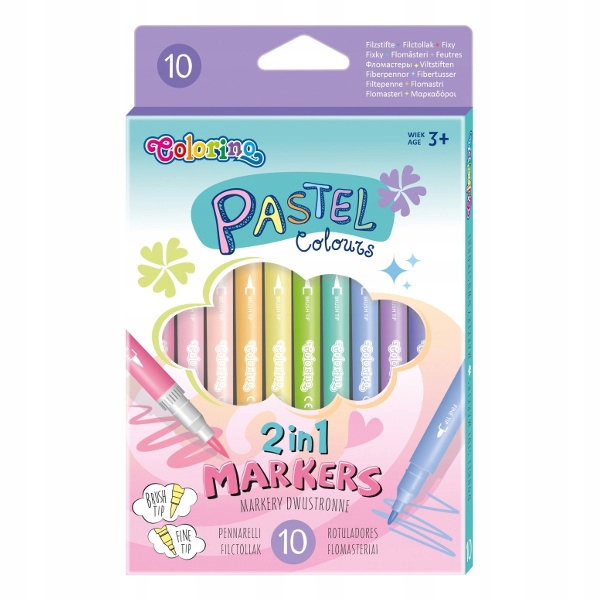

Flamastry dwustronne Colorino Pastel
