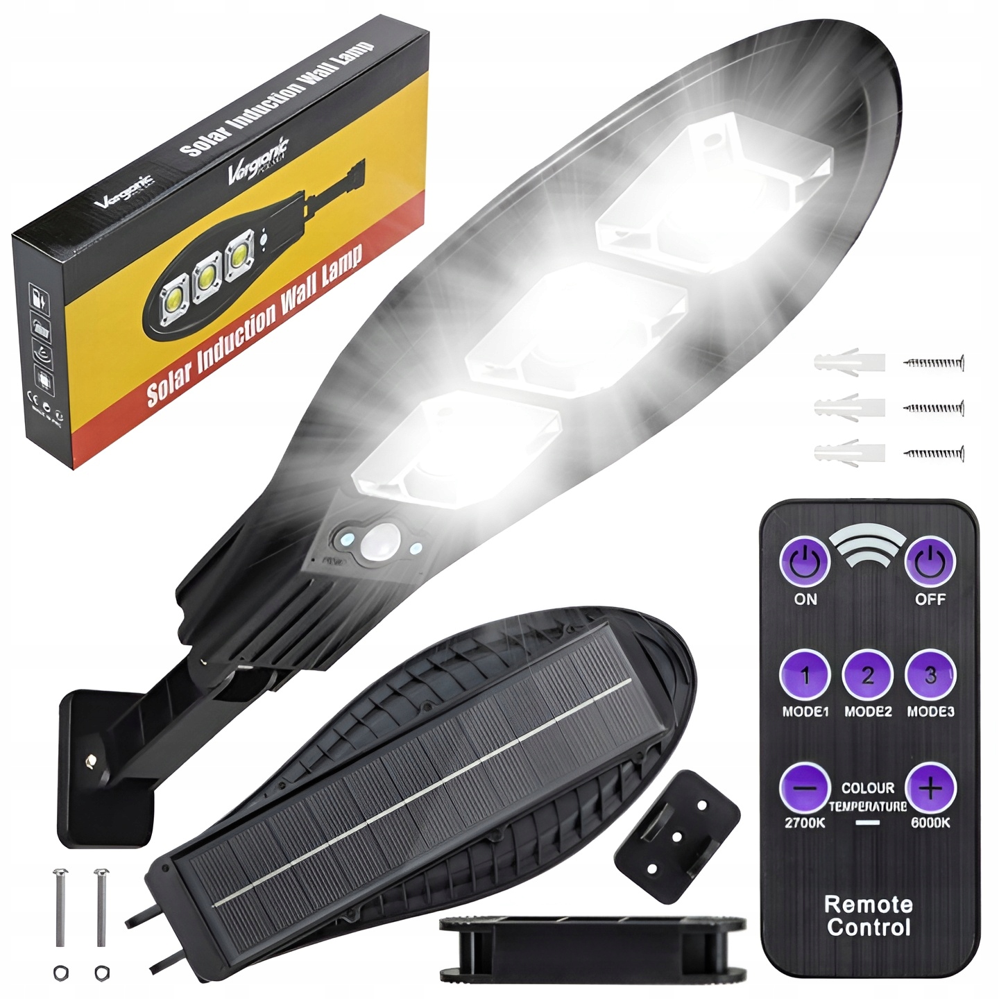 

Lampa Solarna Led Czujnik Ruchu Zmierzchu Pilot