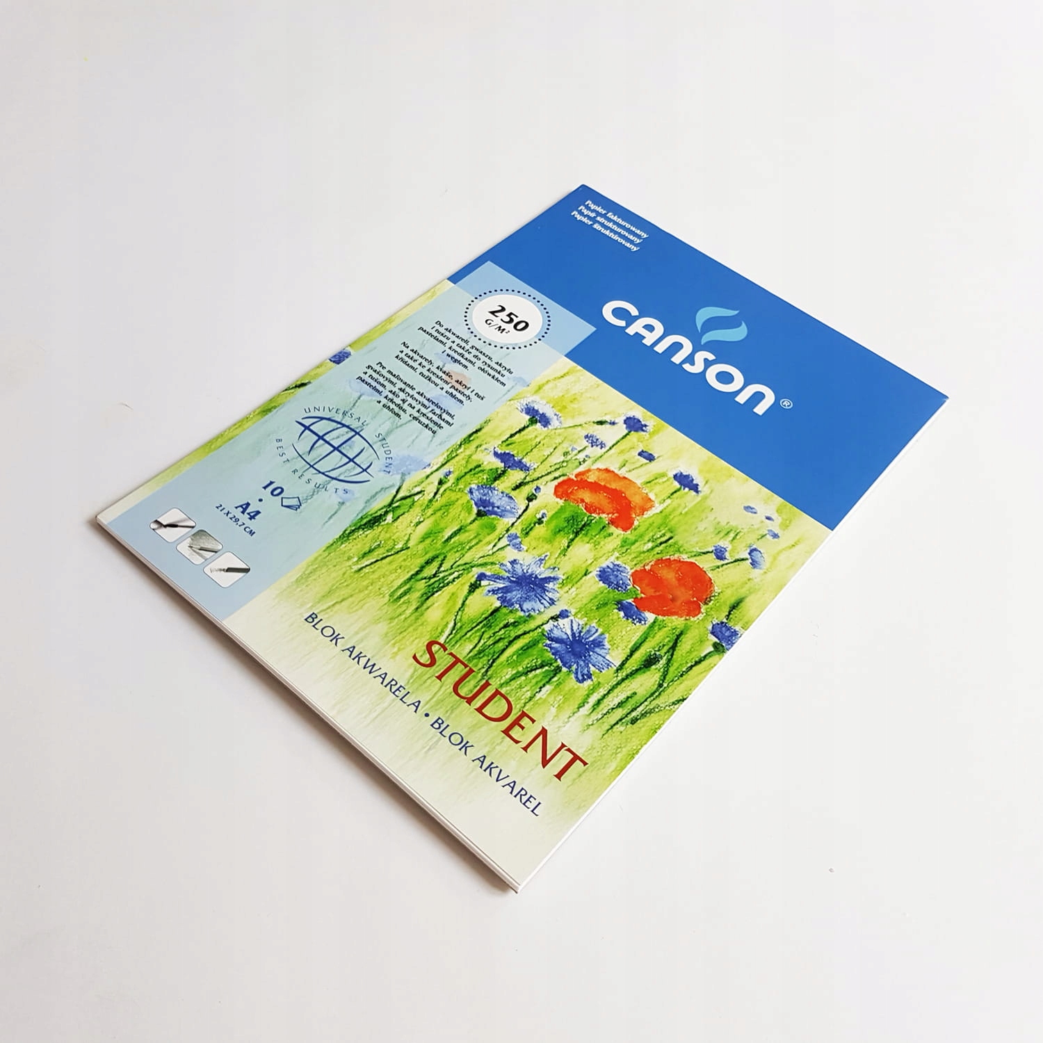 Blok do akwareli Canson Student A4 250 g 10 ark. Kod producenta 1910