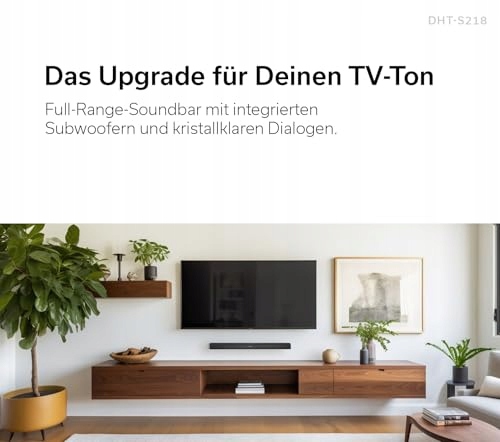 DENON DHT-S218 Soundbar 2.1 Dolby Atmos Subwoofer Bluetooth 4K UHD HDMI ARC — miniatura 3