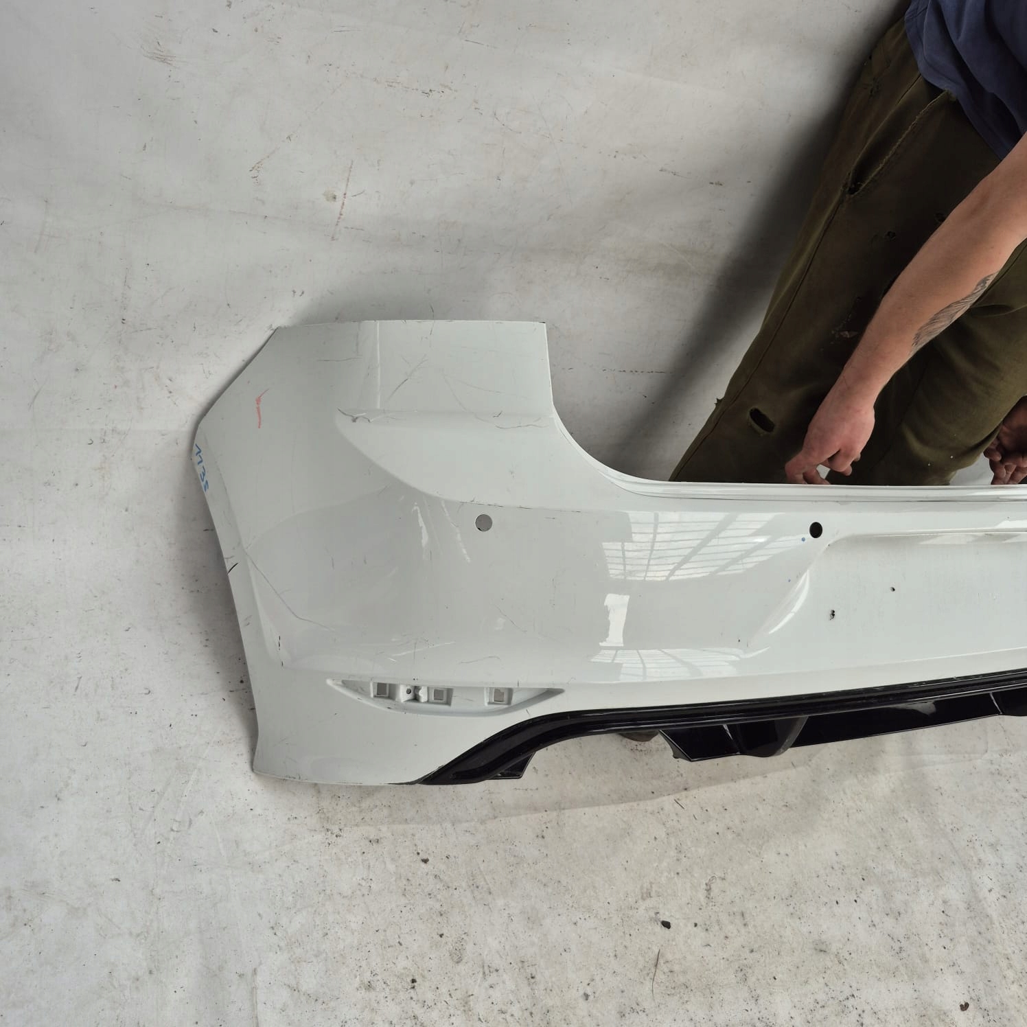 VW GOLF VII 7 R-LINE 12- bumper rear part rear 4XPDC 5G0807421E
