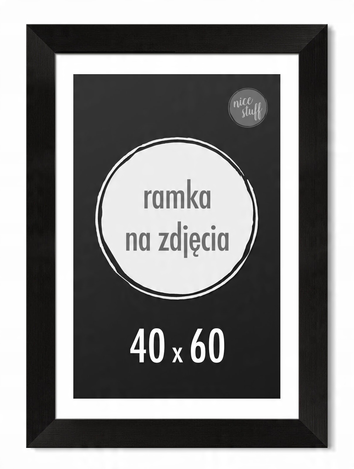 

Ramka na zdjęcia Ramki 40x60 cm 60x40 Czarna