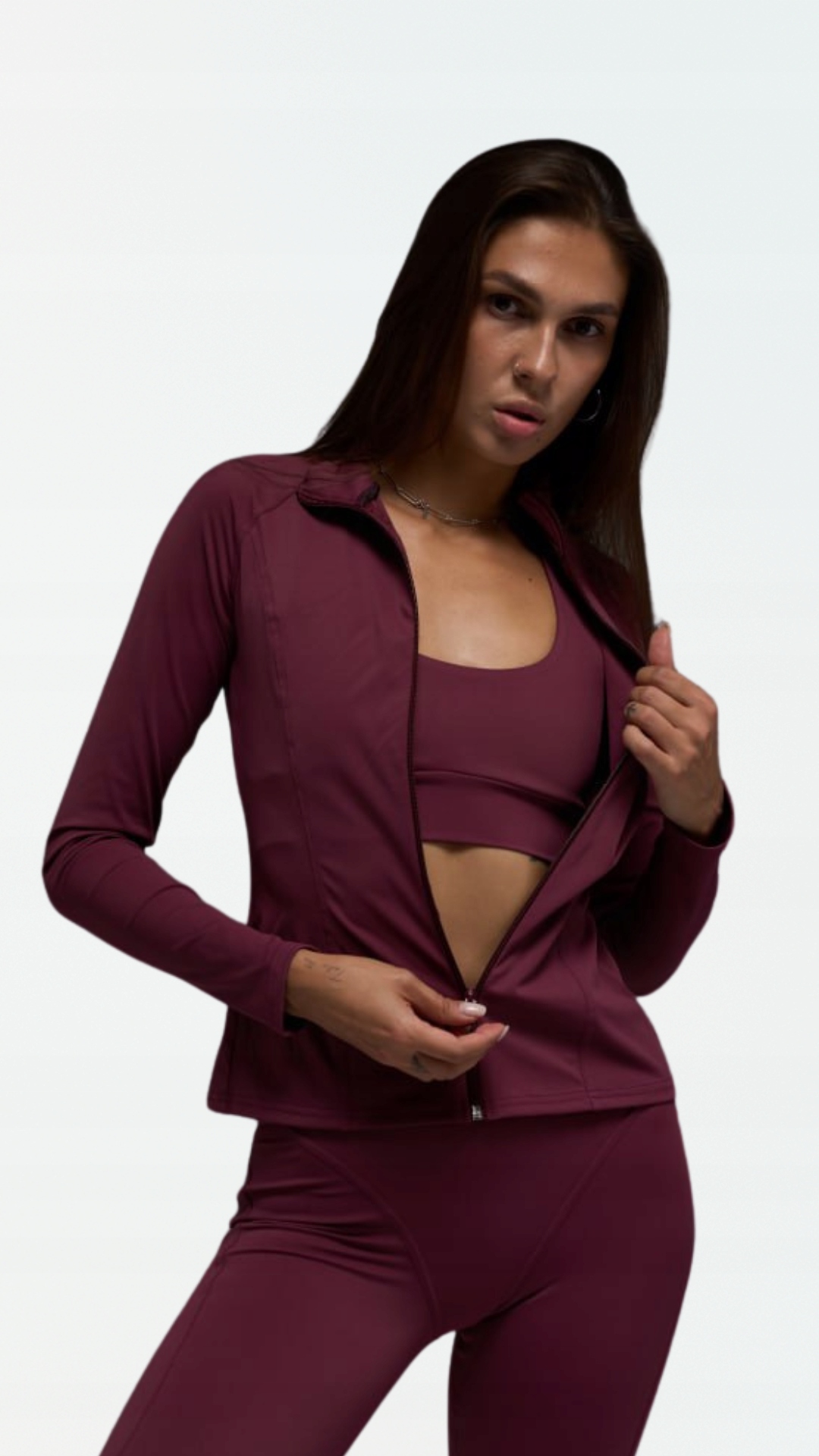 Bluza damska sportowa na zamek treningowa fitness joga kieszeń S