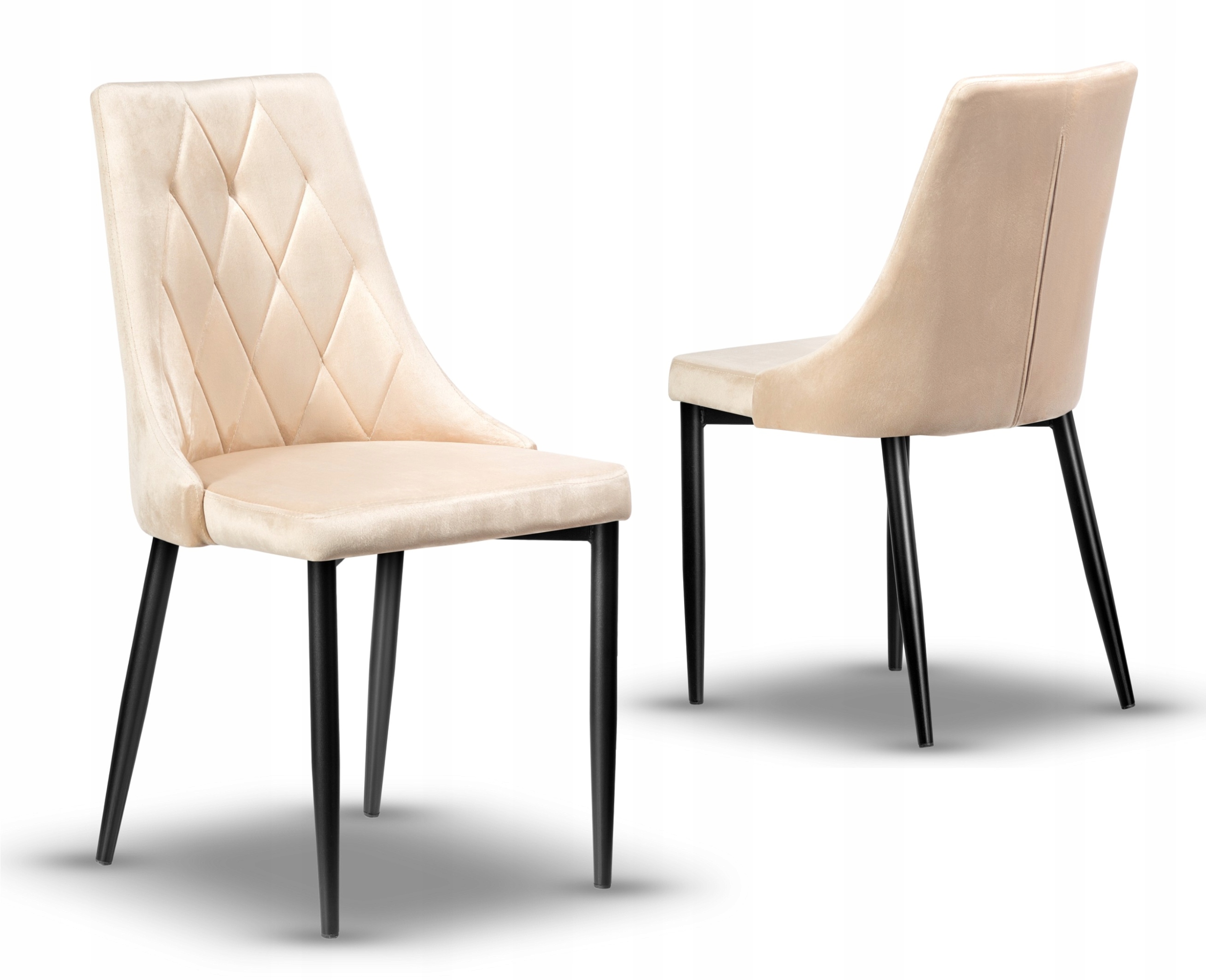 

Krzesło Tapicerowane Caren Velvet Beżowy