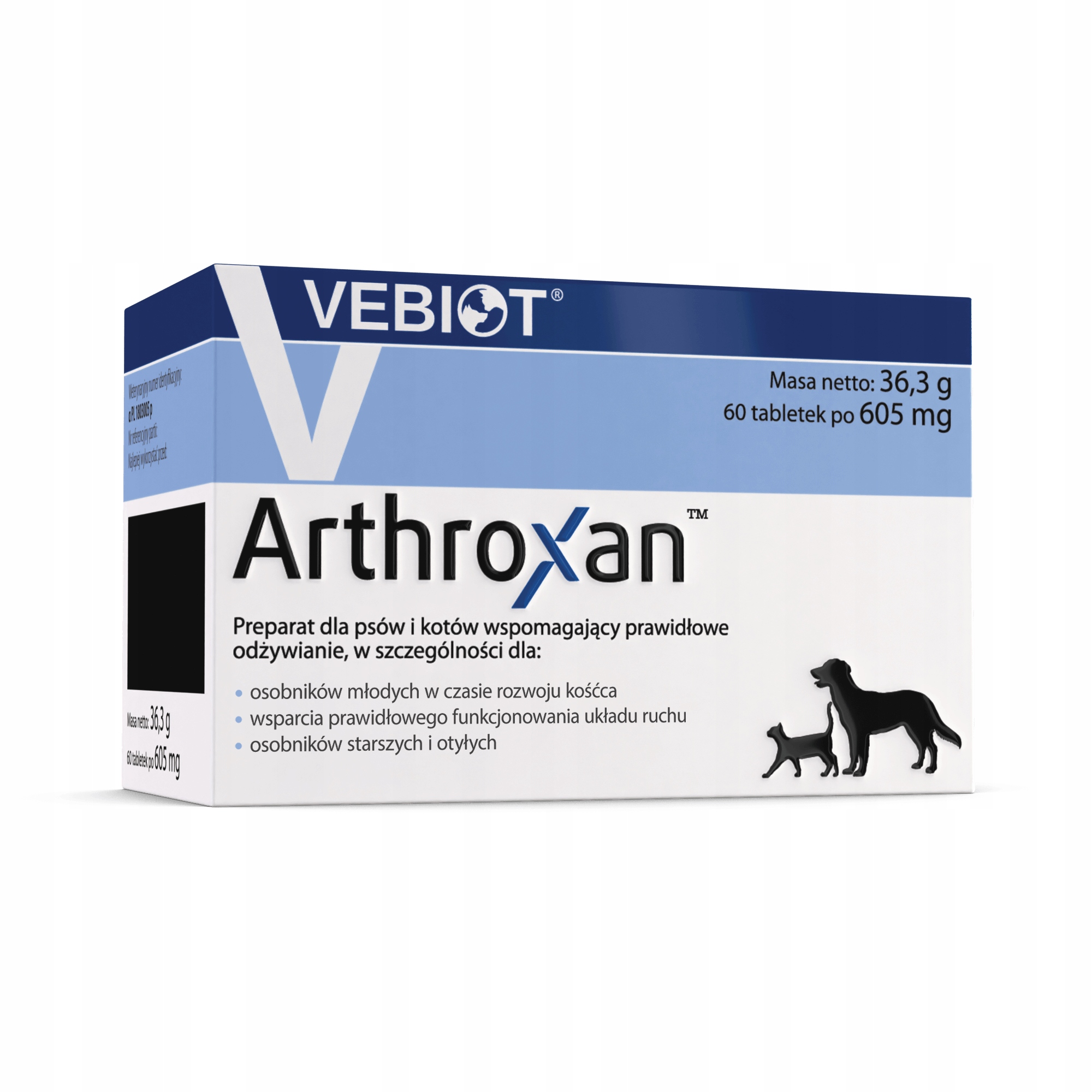Arthroxan 60 tabletek Vebiot Na stawy dla psa