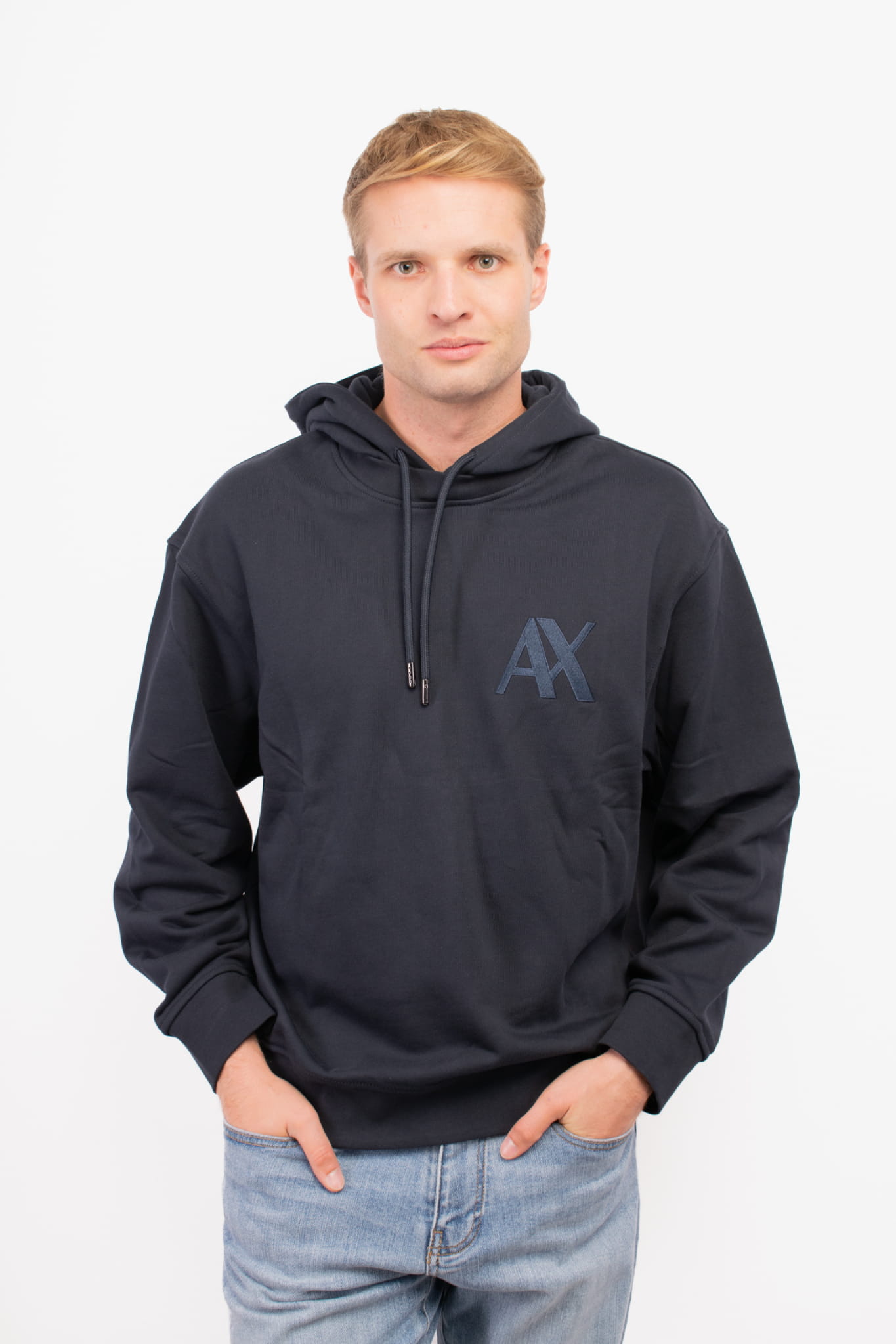 Pánská mikina Armani Exchange 6DZMJE ZJ4XZ tmavě modrá XXL