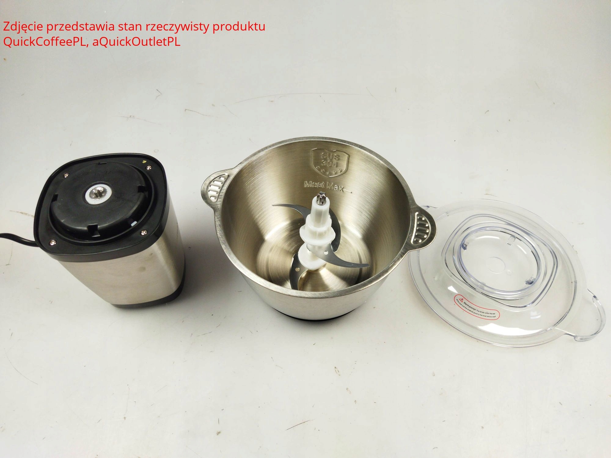 Elektryczna Szatkownica AMZCHEF Rozdrabniacz Bezpieczeństwo zabezpieczenie przed przegrzaniem