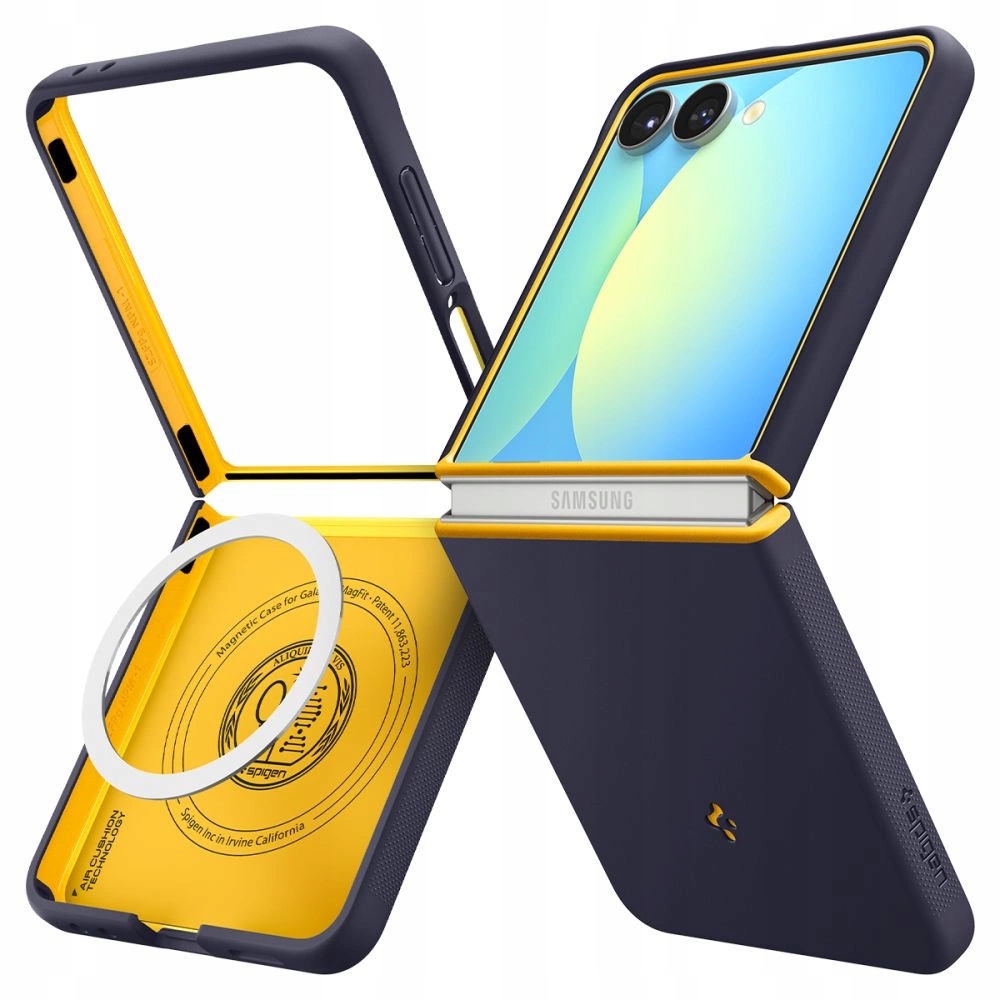 Pouzdro Nano Pop Mag MagSafe pro Samsung Galaxy Z Flip 7 modro-žluté