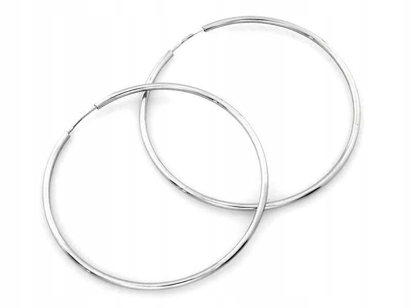 Módní stříbrné náušnice pr 925 kola 40 mm šarží 2.25 g pro ženy jako dárek