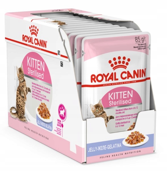 Levně Royal Canin Cat Sterilized Kitten 85g x 12 želé