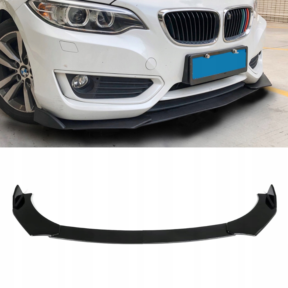 UNIWERSALNY SPLITTER DOKŁADKA BMW CZARNY POŁYSK V12
