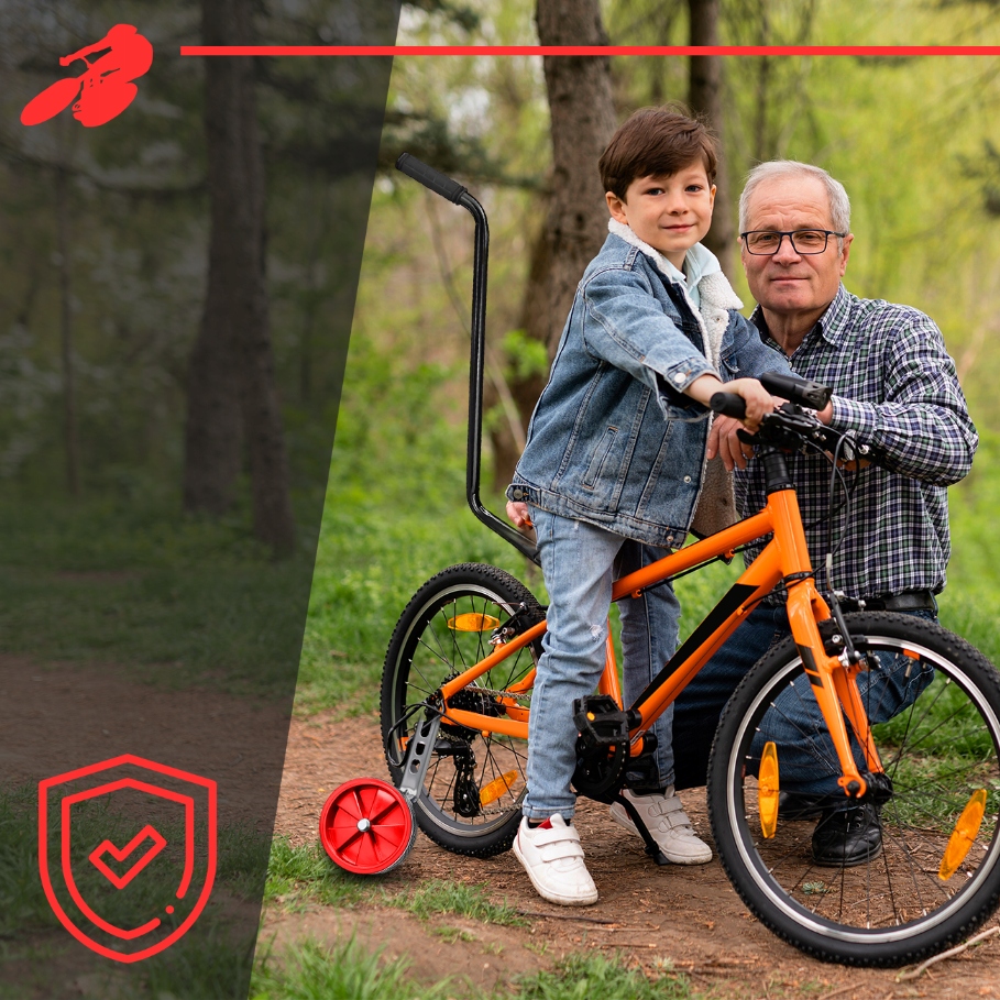 KÓŁKA BOCZNE DO ROWERU KOŁA PODPOROWE+ PROWADNIK DO ROWERKA DZIECIĘCEGO Marka inna marka