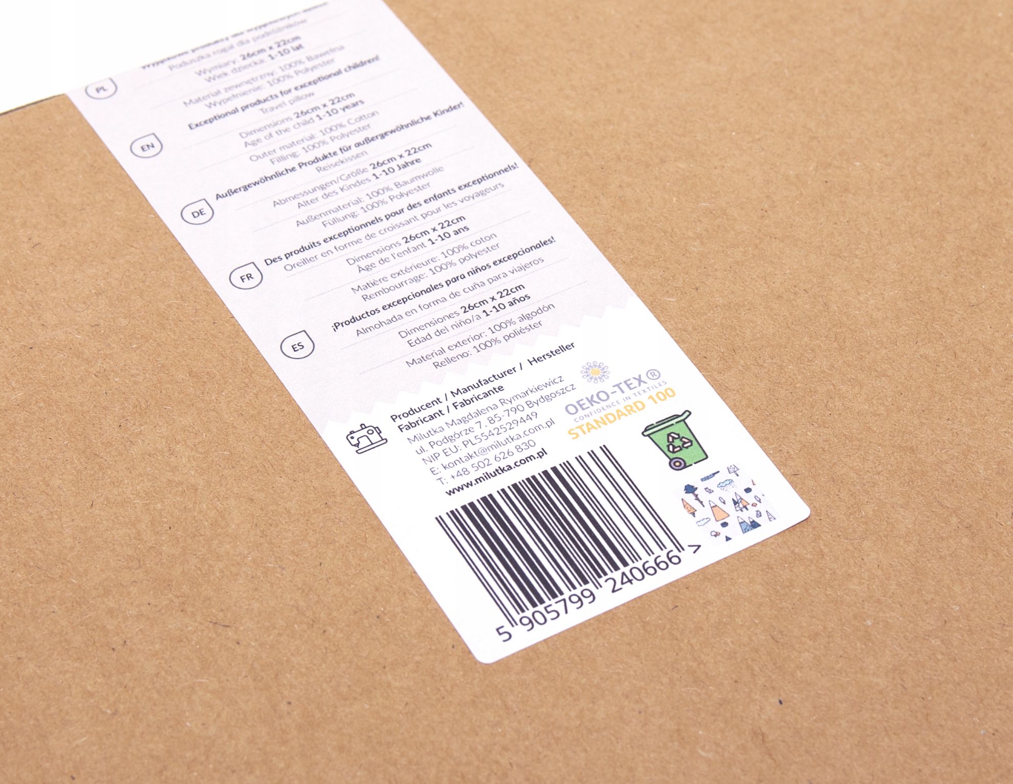 MILUTKA poduszka podróżna ROGAL ZAGŁÓWEK dziecięcy prezent PROMOCJA Rodzaj zagłówek