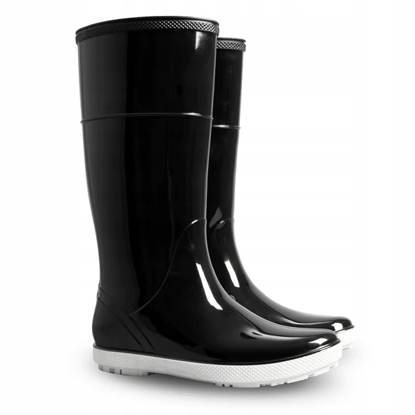 Stylowe czarne kalosze na deszczowe dni Damskie 41