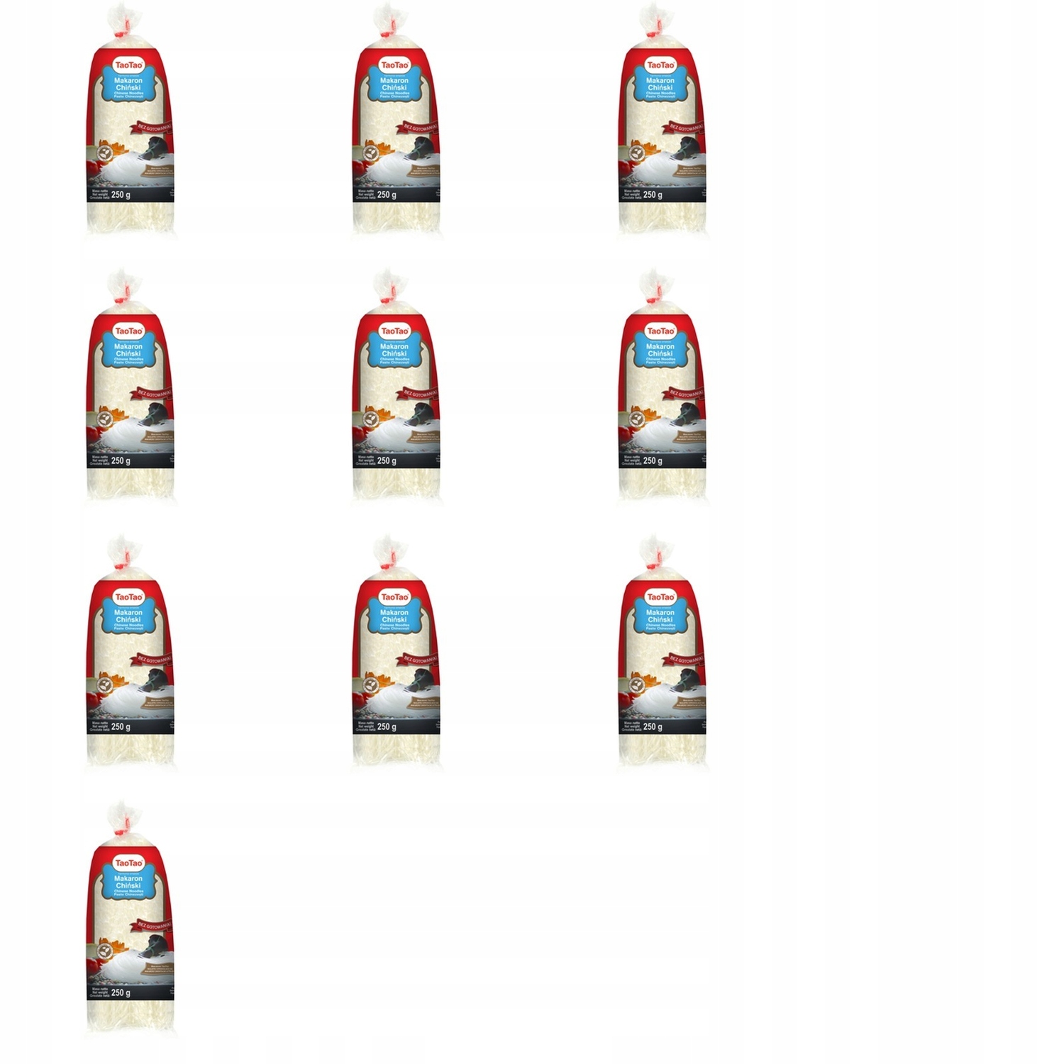 10x 250g Taotao Makaron chiński Karton