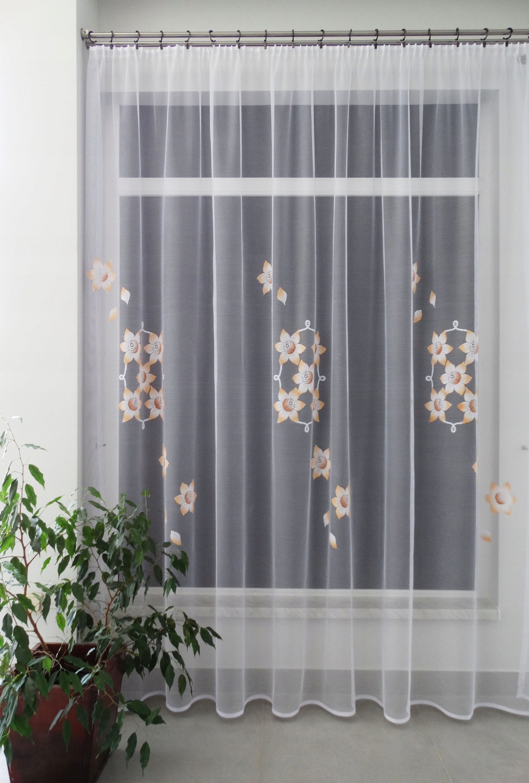 Mg Záclona žakárová páska 5980 Bílá barva 600x250