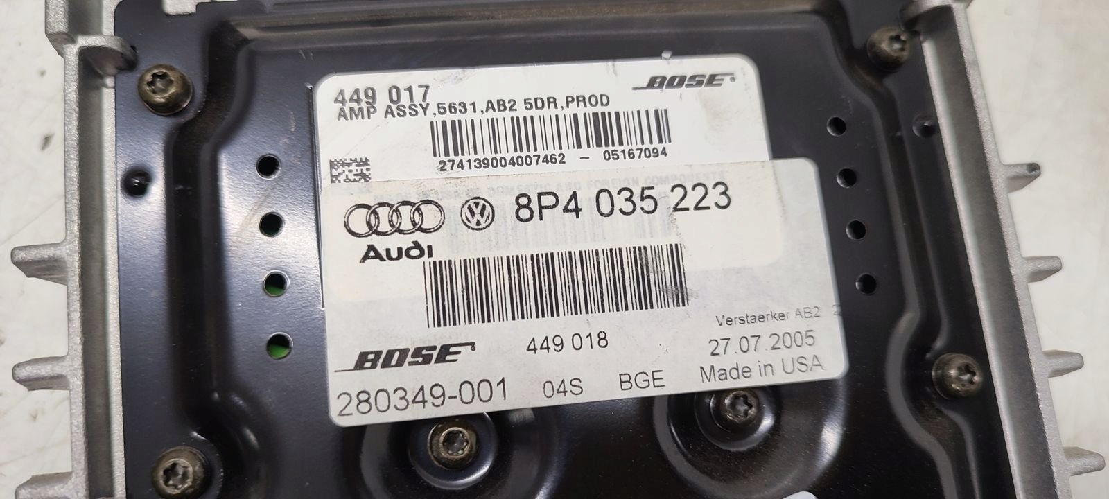 AMPLIFICATORE Audi A3 8P LIFT