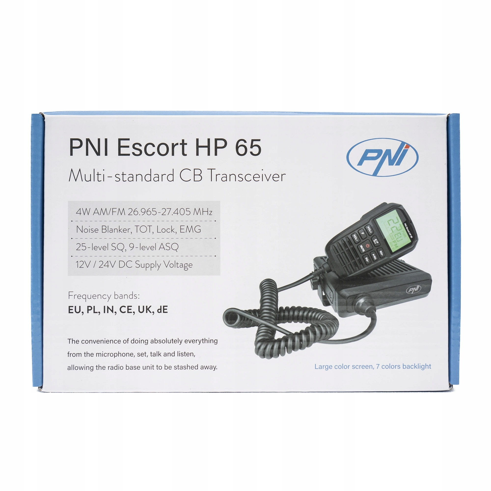 Cb rádiostanica Pni Escort Hp 65 Asq, multi-norm, Noise Blanker, Asq, nasta