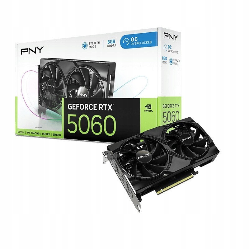 Karta graficzna Pny GeForce Rtx 5060 Overclocked Dual Fan 8GB GDDR7 DLSS4