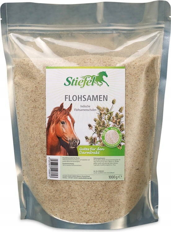 Flohsamen indisch Stiefel slupky semen bábovky plíseň pro koně