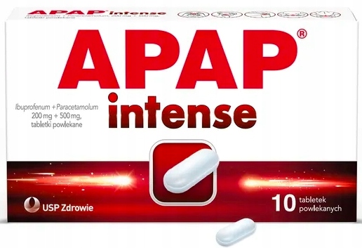 Apap Intense paracetamol painkiller 10 tab.