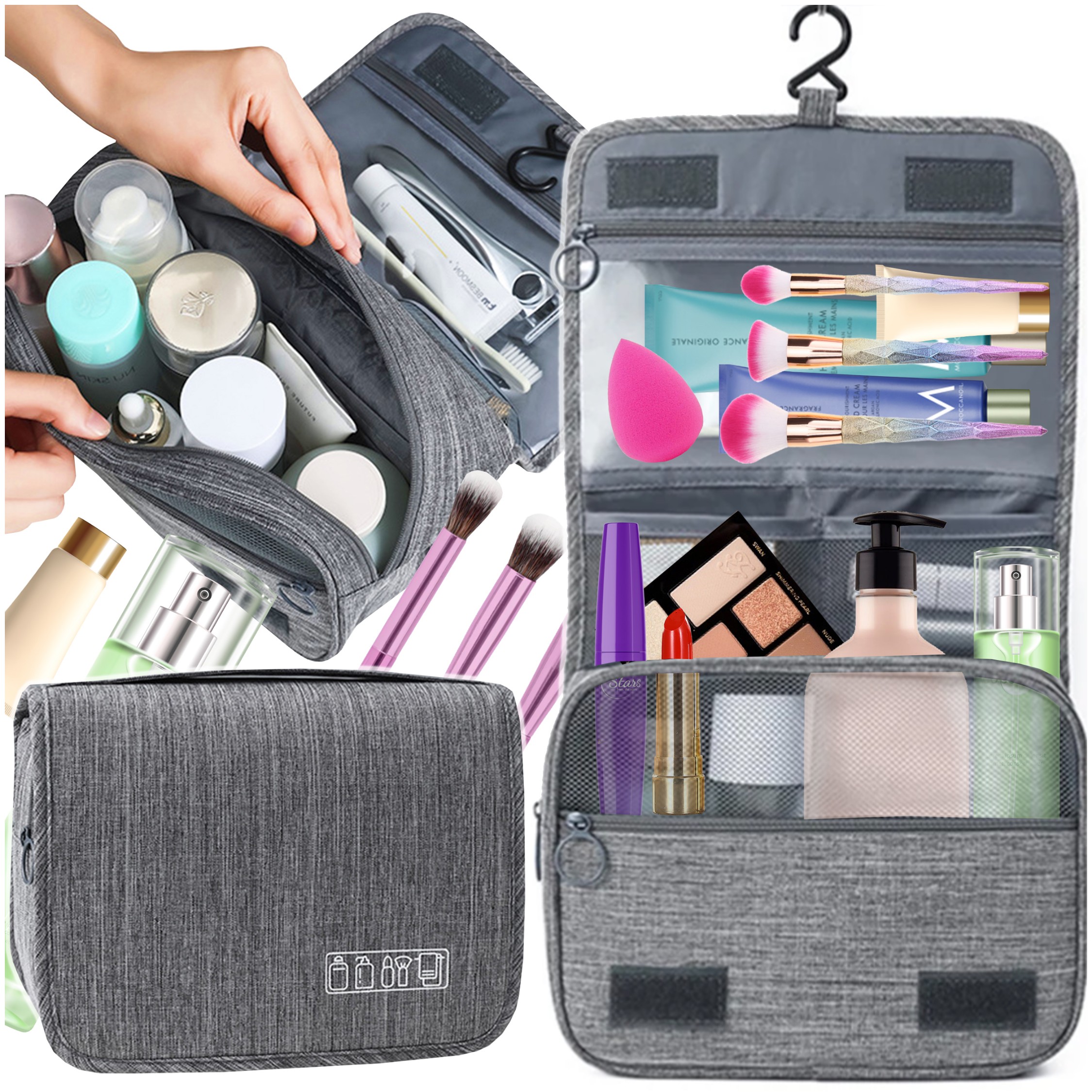 KOSMETYCZKA PODRÓŻNA TURYSTYCZNA WISZĄCA SASZETKA ORGANIZER