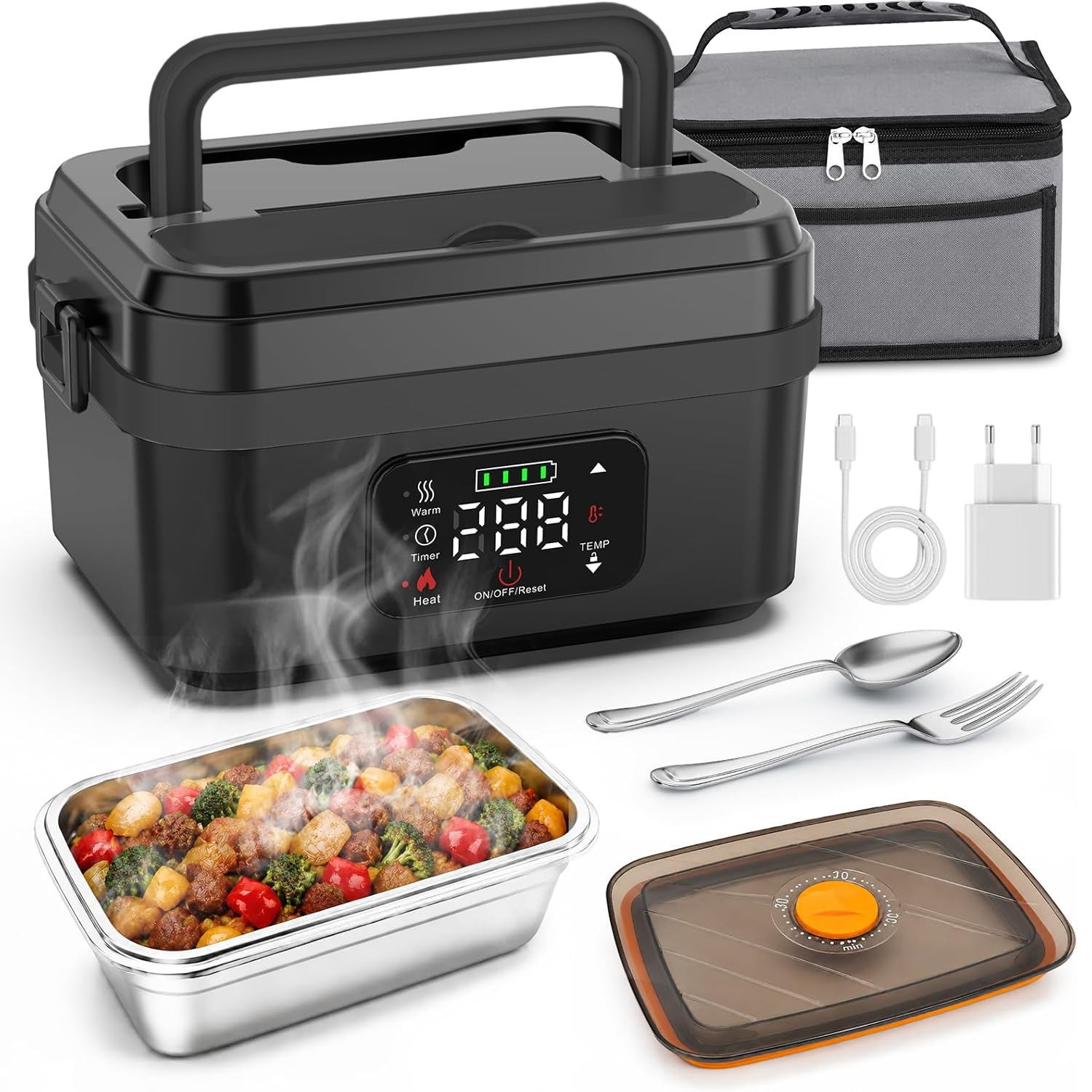 Elektrický Lunch Box – Ohřívač Jídla Na Cesty 1L Termotaška