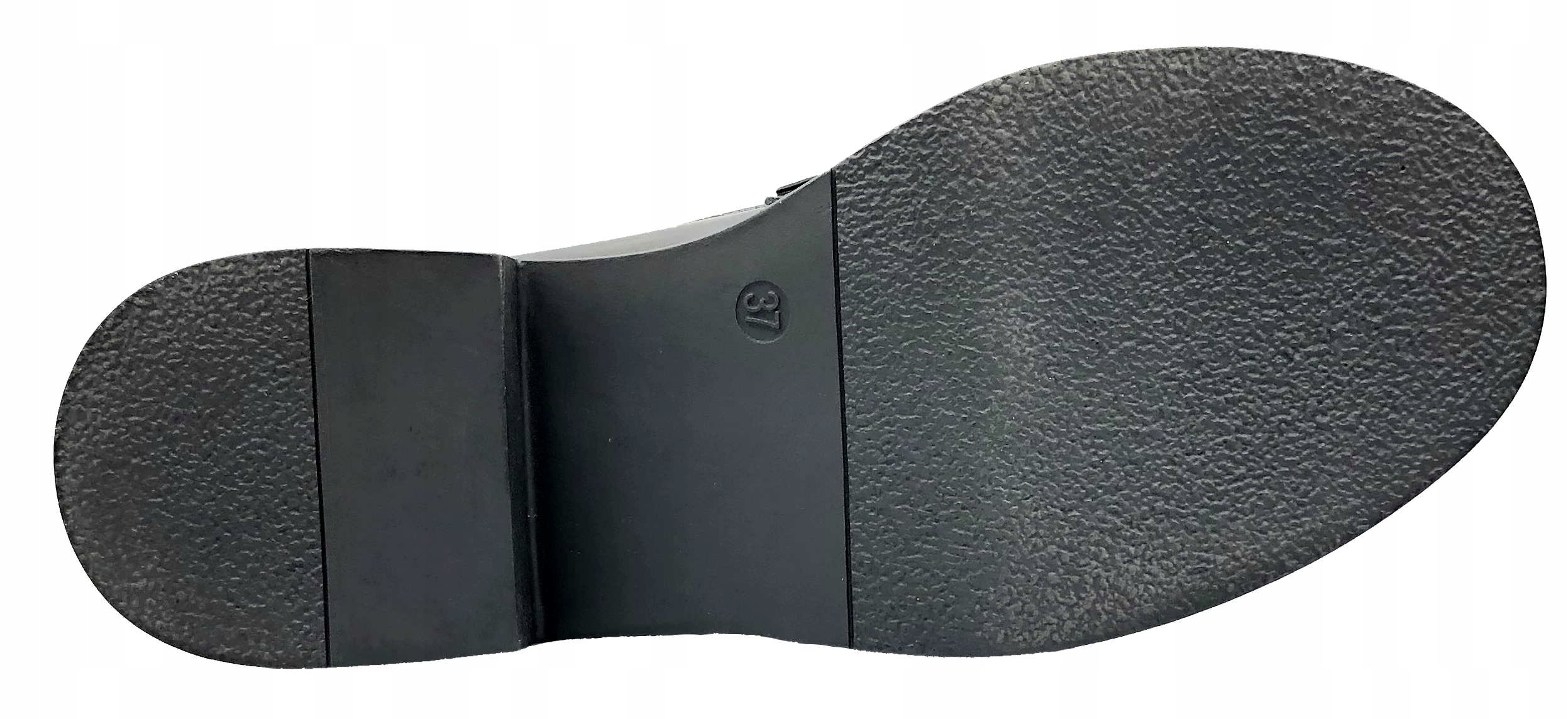 PÓŁBUTY NA PLATFORMIE CYRKONIE MOKASYNY CZARNE 36 Kolor czarny