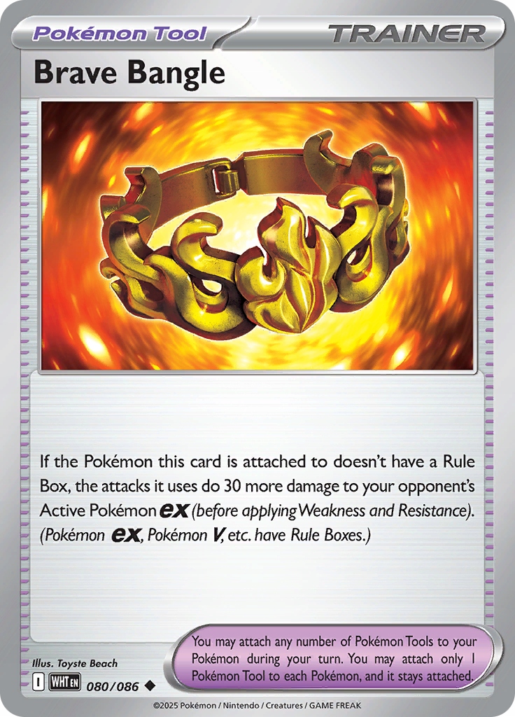 Brave Bangle - WHT 080/086 - White Flare - Karta Pokemon