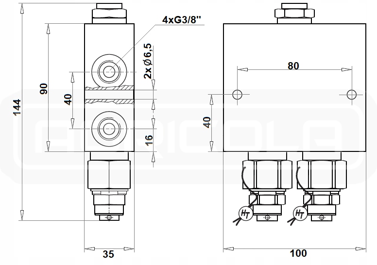 ZAWÓR REGULACYJNY DO PRASY SIPMA ZP-3-00 HYDROTOR Waga produktu z opakowaniem jednostkowym 0.5 kg