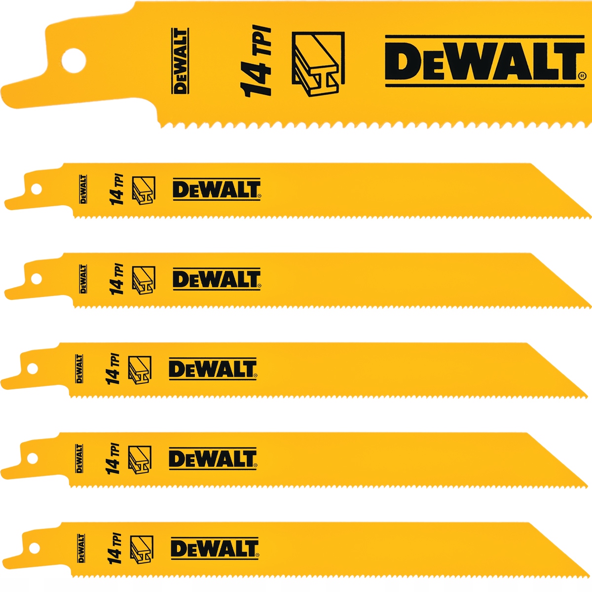 

Dewalt Brzeszczoty piły szablastej 14tpi 203mm 5x