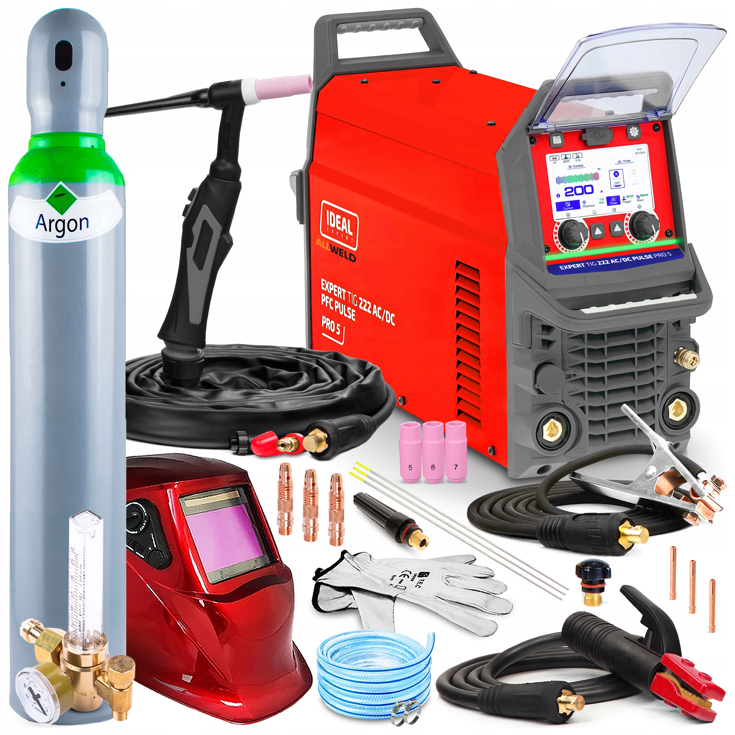 Svařovací Stroj Migomat Ideal Expert Tig 222 Ac DC Pfc Pulse PRO5 LCD 230V 200A