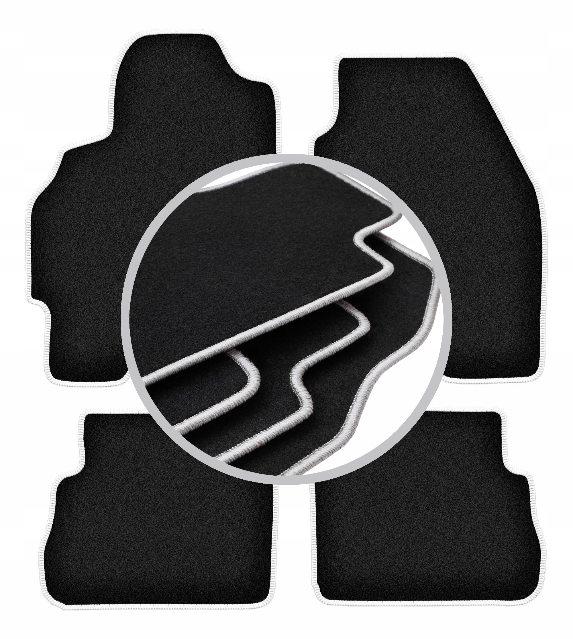 Koberce do auta stříbrné barvy pro: Ford Mondeo MK1 kombi, sedan, liftback, hat