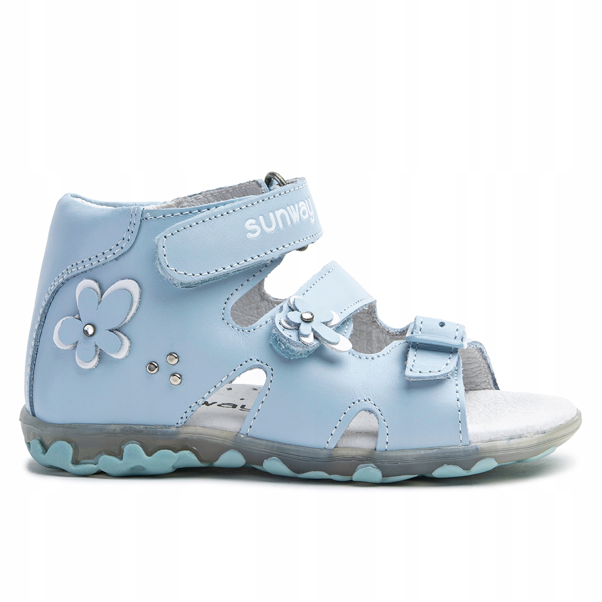 

Sandały łatwe zakładanie Skórzane miękkie Sunway