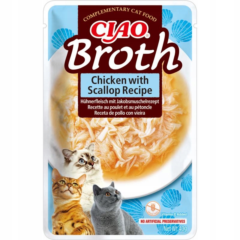 Levně Ciao Churu Cat Broth Vývar kuřecí a hřebenatková receptura 40 g