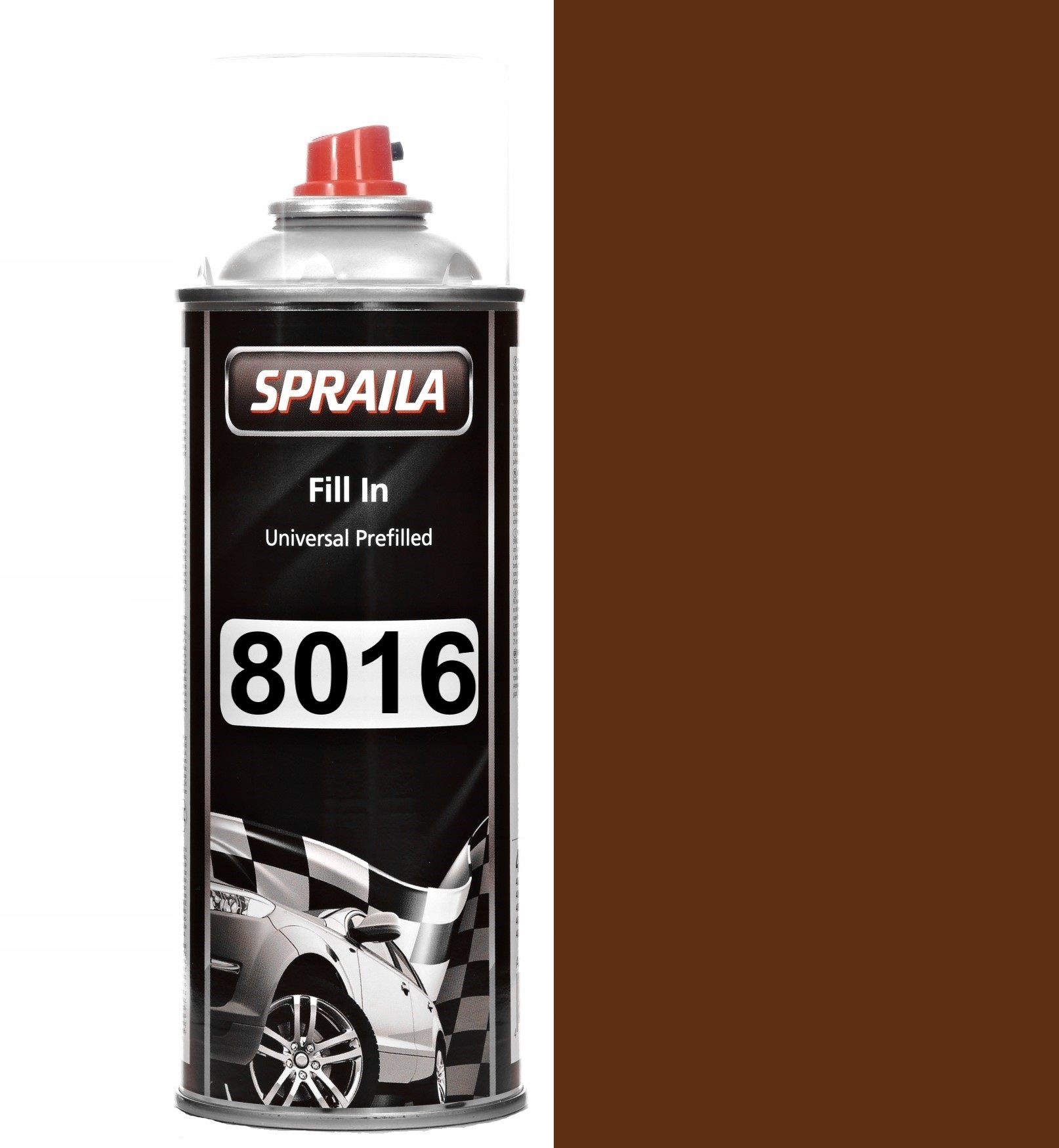 Lakier Nitro Ral 8016 Półpołysk Mahoń Farba Drewno Metal Spray 400ML