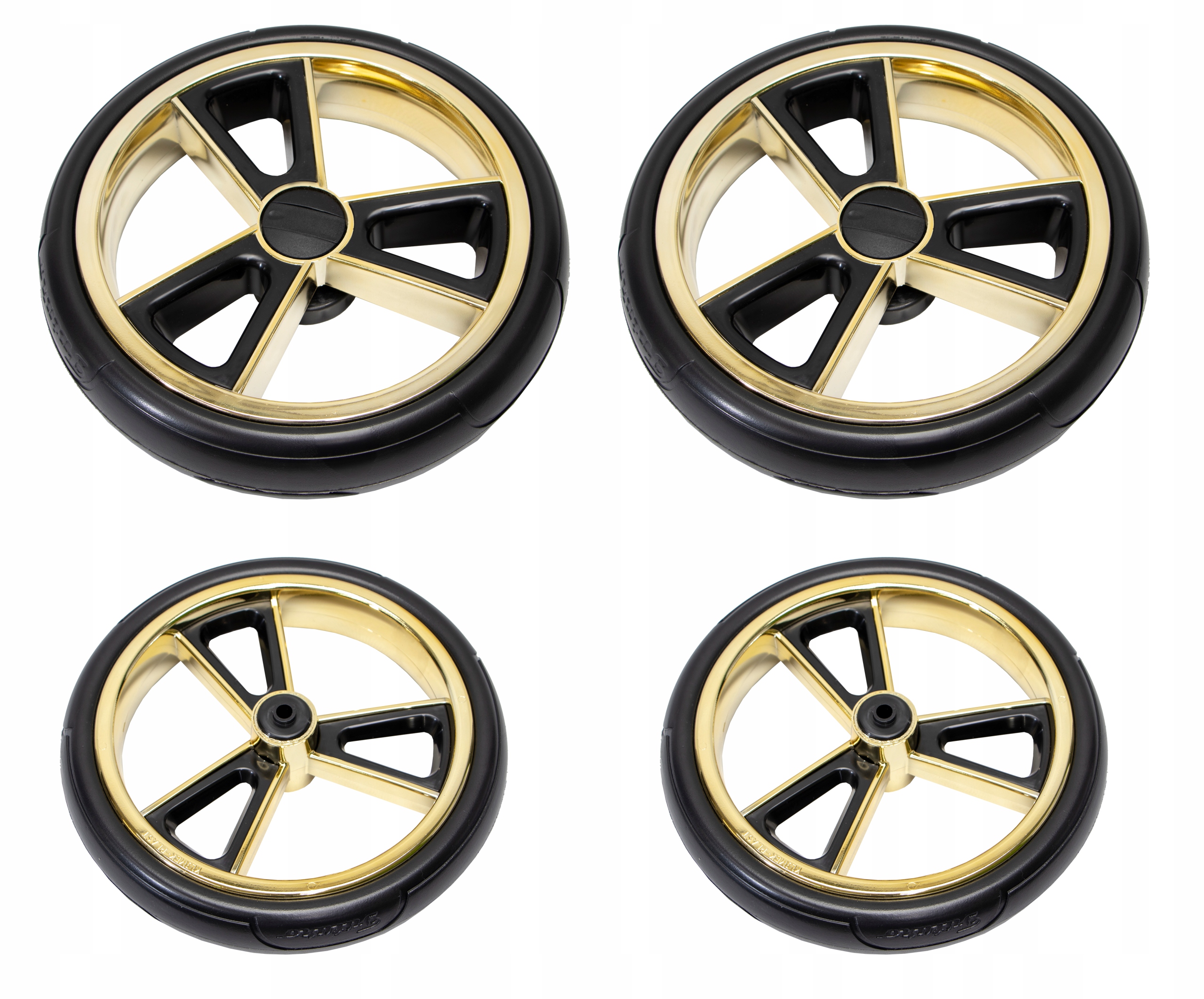 

Koła do wózka komplet 4szt Bezdętkowe Złote