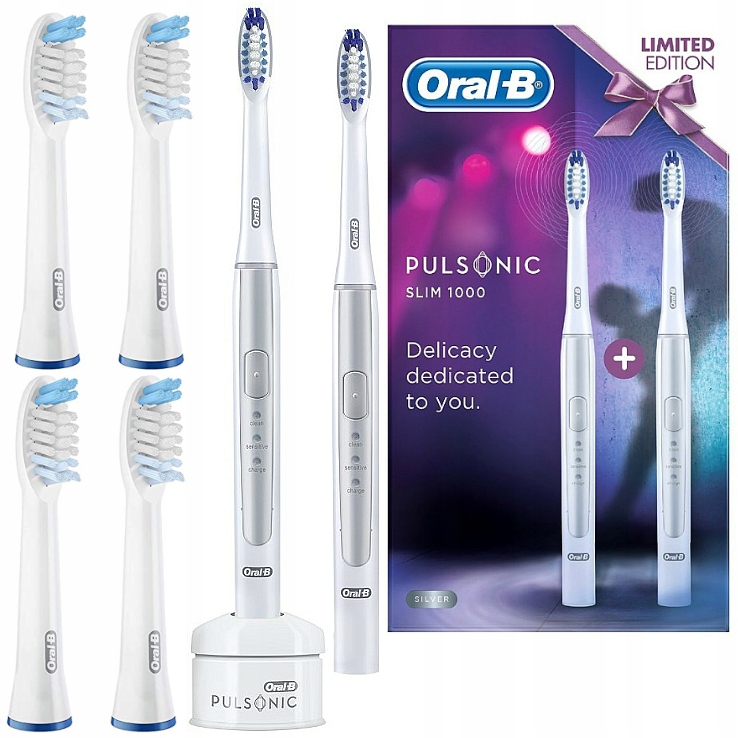Oral-B Pulsonic Slim 1000 Duo - Set de cepillos eléctricos 2 uds