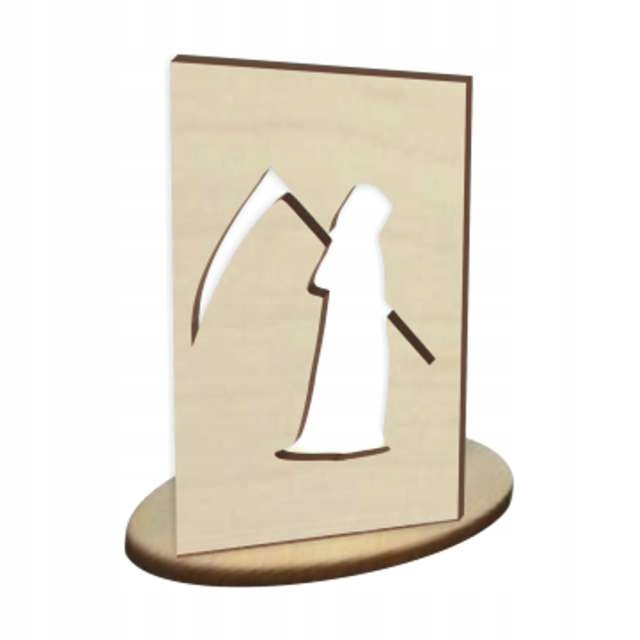 WITRAŻ drewniany LAMPION kostucha HALLOWEEN śmierć