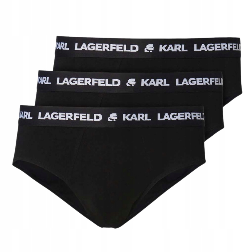 Karl Lagerfeld Černé pánské slipy 3PACK L