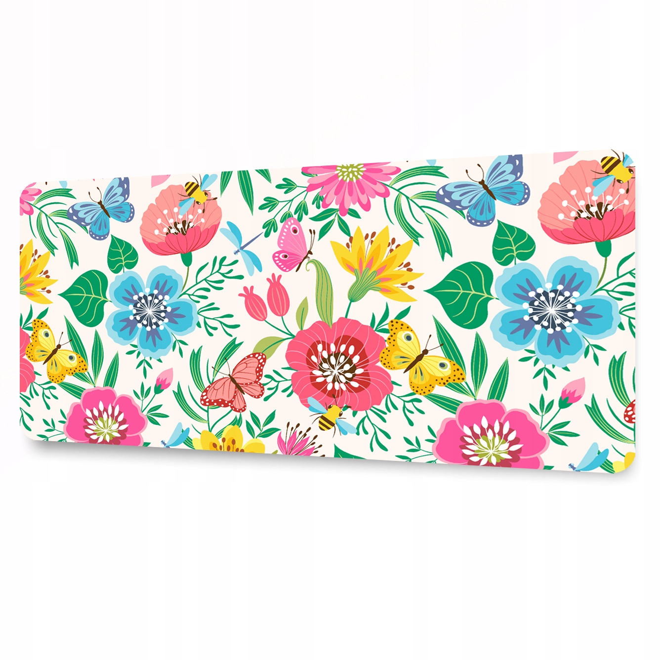 Ochronna mata na biurko Rysunek kwiatów 90x45cm