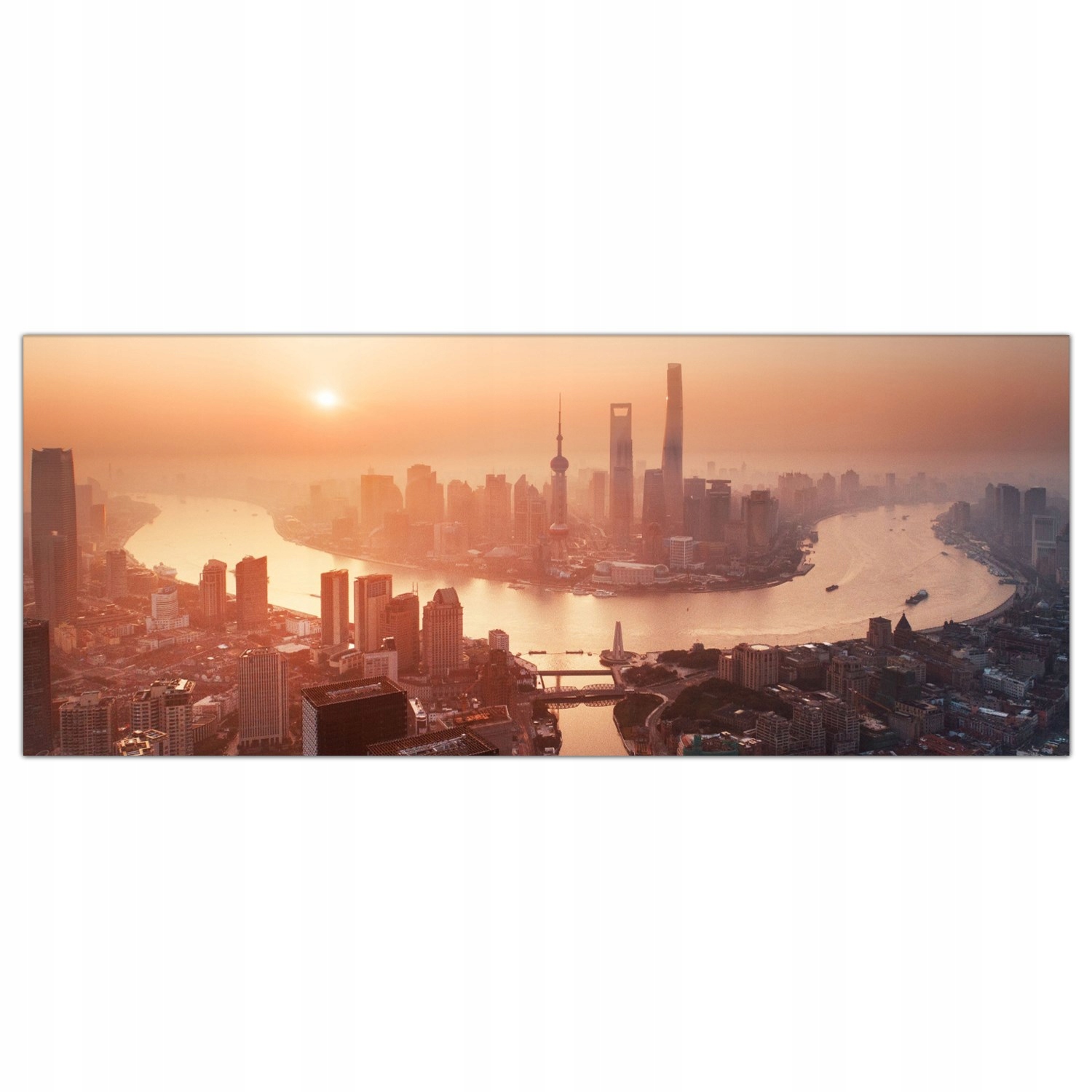 

Obraz na szkle Foto Shanghai Wschód Słońca 125x50