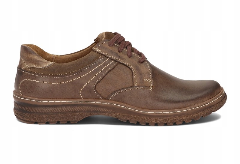 

Buty Męskie Obuwie Trekkingowe Skóra 835 Brąz 46