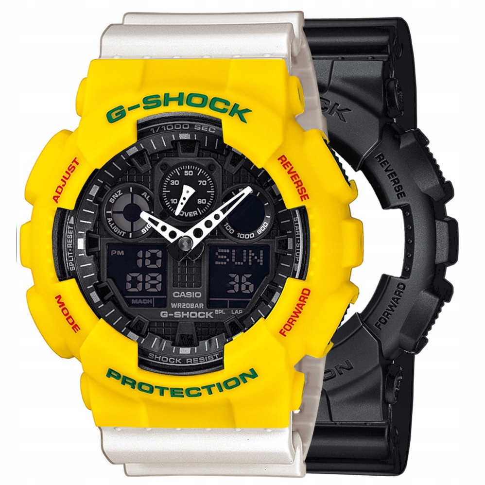Sada G-shock GA-100-1A1ER Žlutá Bílá