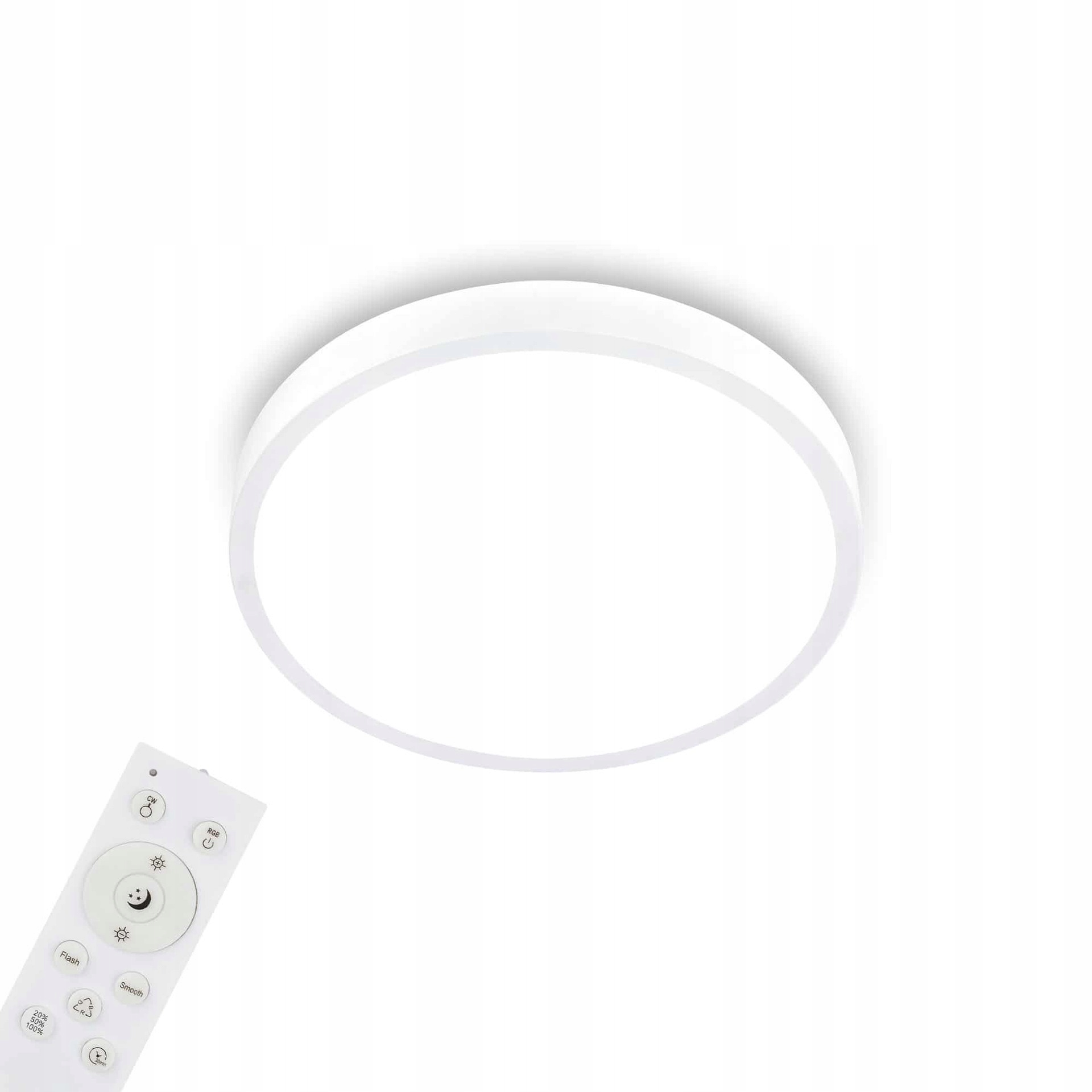 Stropné Led svietidlo Briloner 38 cm, Rgbw, 22 W, 2900 lm, diaľkové ovládanie,