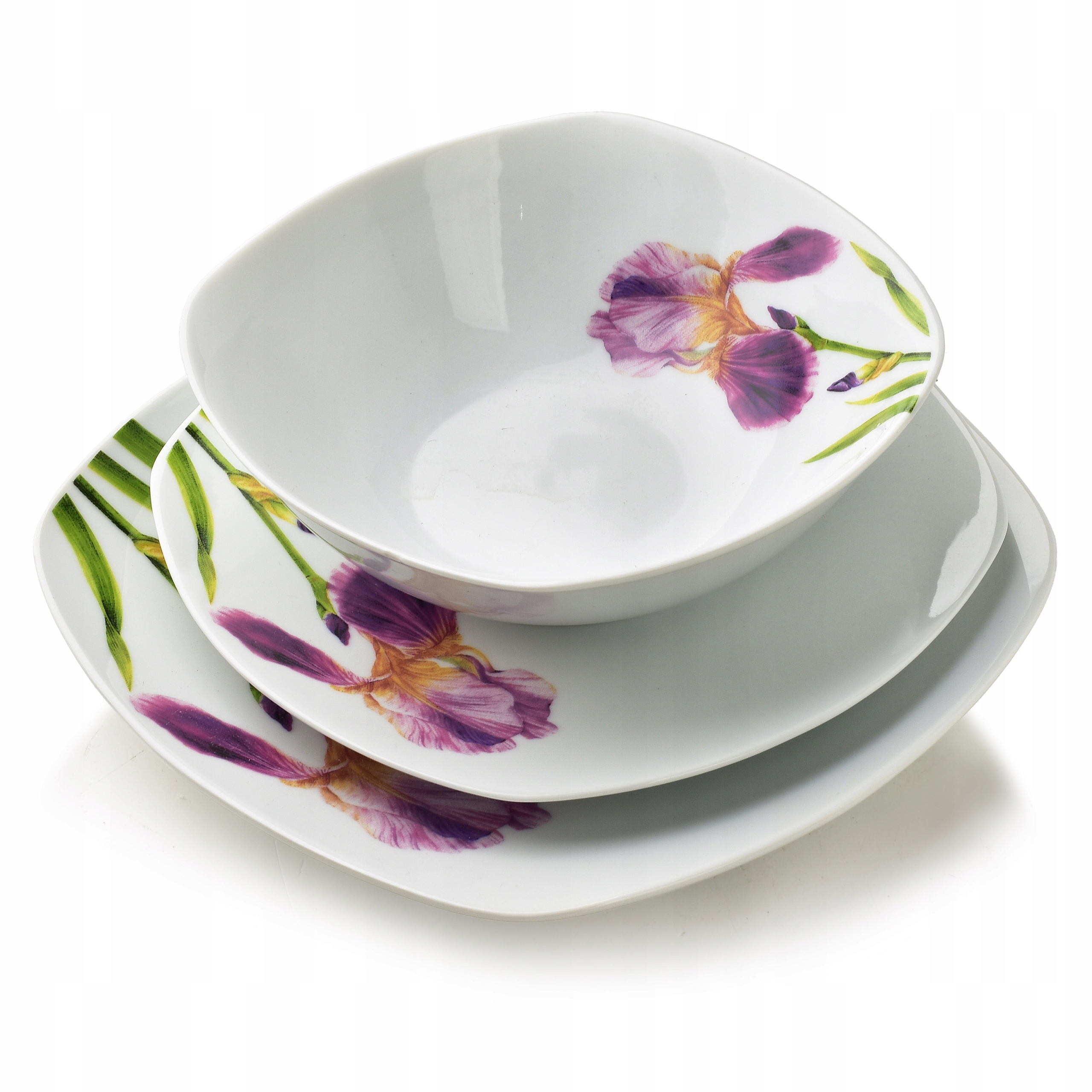 Porcelánová jídelní souprava Affekdesign Lea Iris 22 cm fialová 18ks