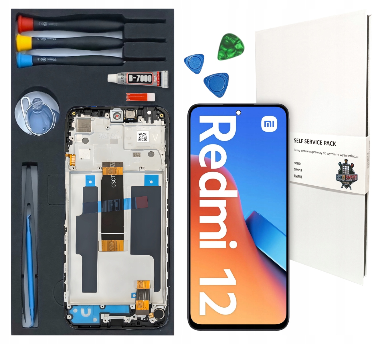 Displej pro Xiaomi Redmi 12 4G Opravná sada LCD Rámeček Originál Zila
