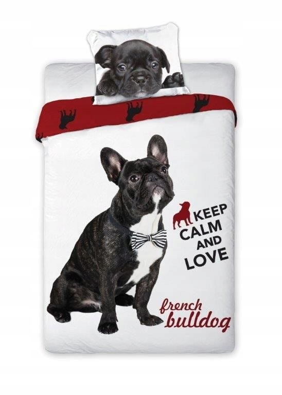 

Pościel 160x200 Pies Bulldog Buldog Francuski BF04