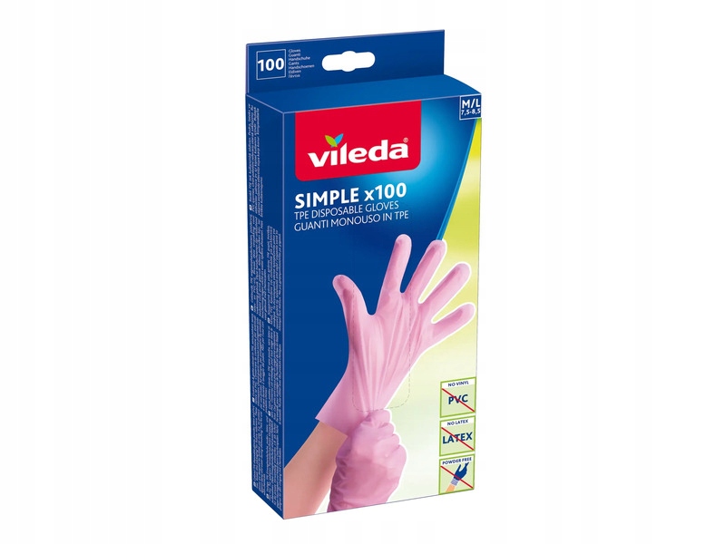 

Rękawiczki gumowe Vileda Simple 170902 rozmiar M/L