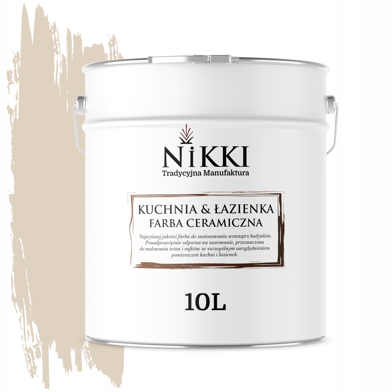 Keramická Farba Kuchyňa Kúpeľňa Béžová Svetlá H4164 Hlboká Matná 10 L